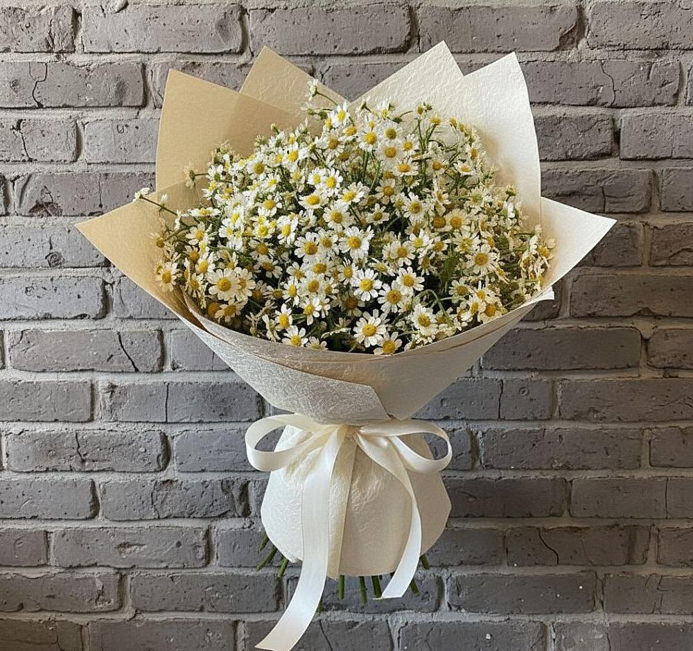 Букет Кустики радости в Никеле Букет цветов из: Ромашки в Никеле