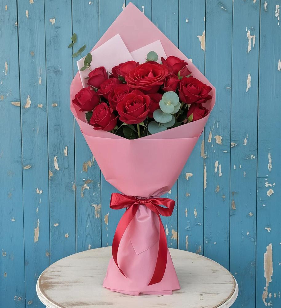 Букет красный бархат в Никеле Букет цветов из: Розы в Никеле