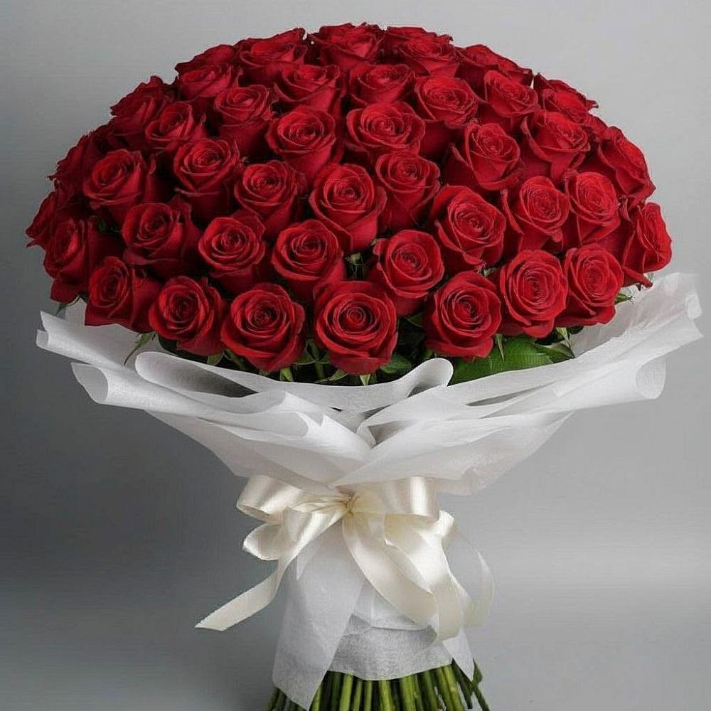 101 Красная роза Блэк Мэджик в Никеле Букет 101 Красная роза Блэк Мэджик в Никеле