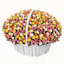 Премиум корзина Кустовых Роз в Никеле Премиум букет из: Розы в Никеле