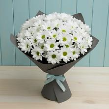 Букет белые хризантемы в Никеле Букет цветов из:  Хризантемы в Никеле