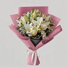 Букет цветов из:  Лилии в Никеле