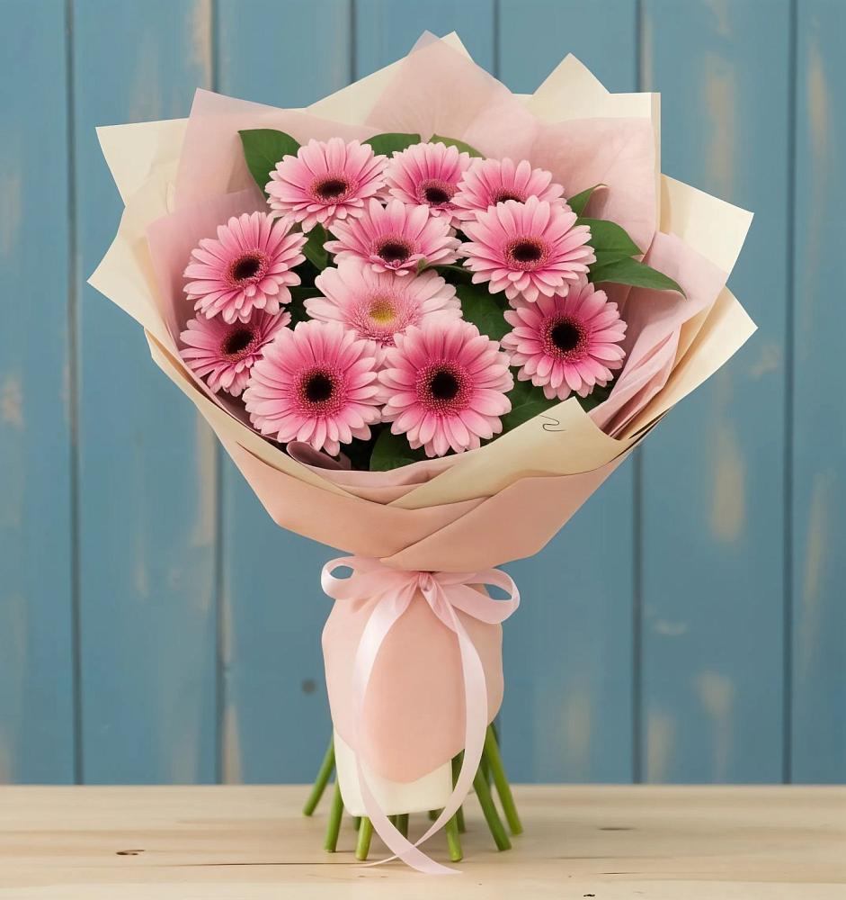 Букет пурпурно-розовый в Никеле Букет цветов из: Герберы в Никеле