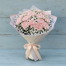 Букет цветов из:  Гвоздики в Никеле