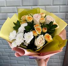 Букет цветов из:  Розы и Хризантемы #REPLACE_PRED# Никеле