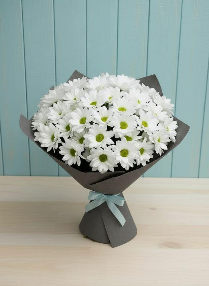 Букет цветов из: Хризантемы в Никеле