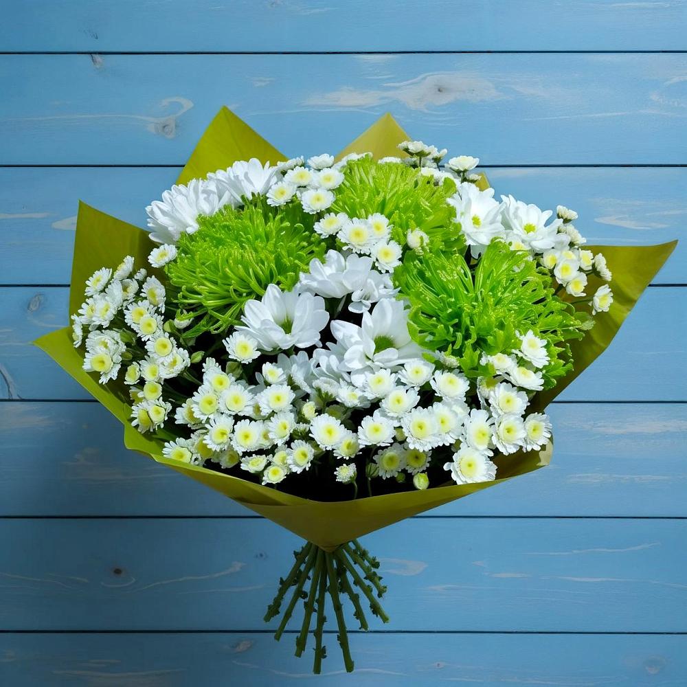 Букет цветов из: Хризантемы в Никеле