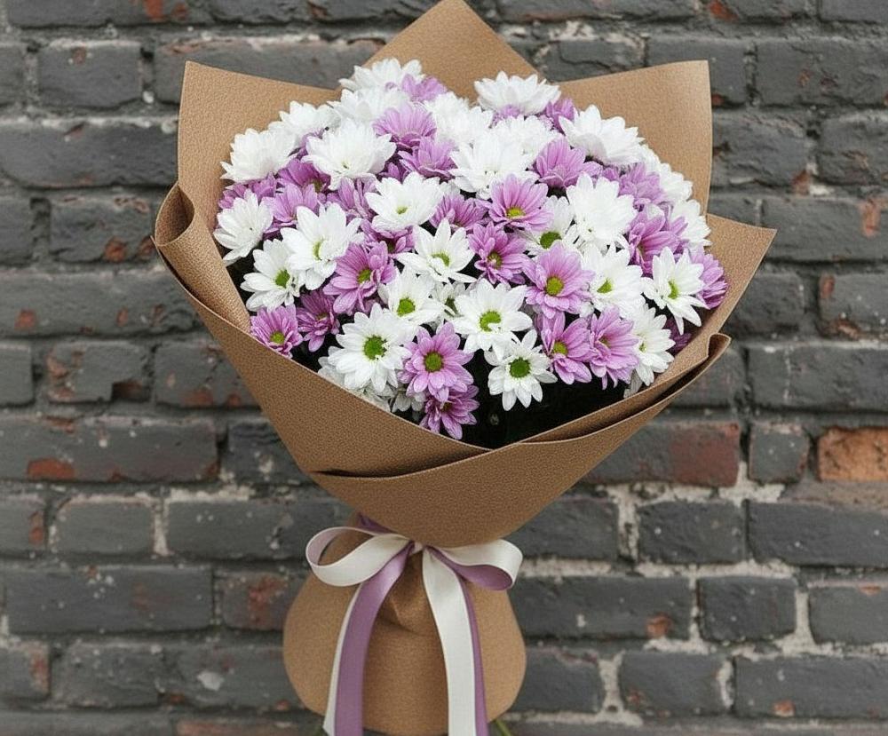Букет грани совершенства в Никеле Букет цветов из: Хризантемы в Никеле