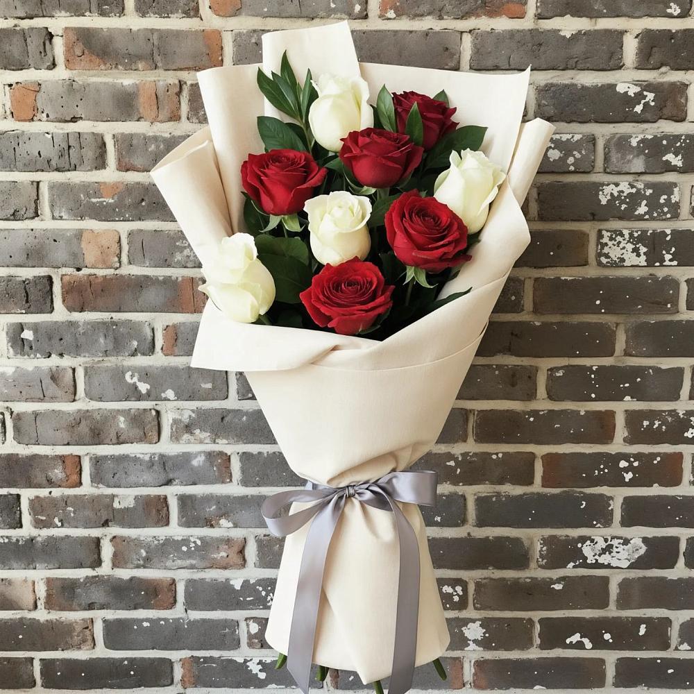 Букет цветов из: Розы в Никеле