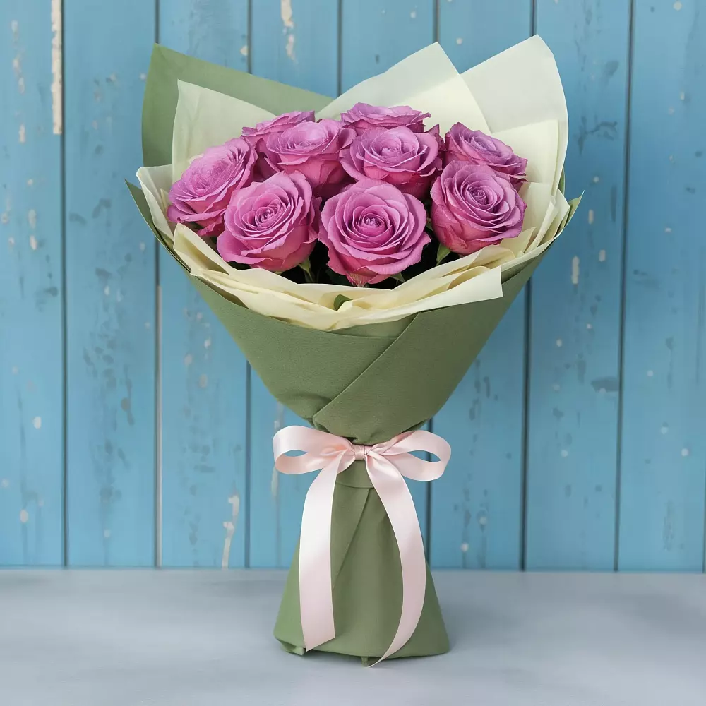 Букет Розы Фёрст Леди в Никеле