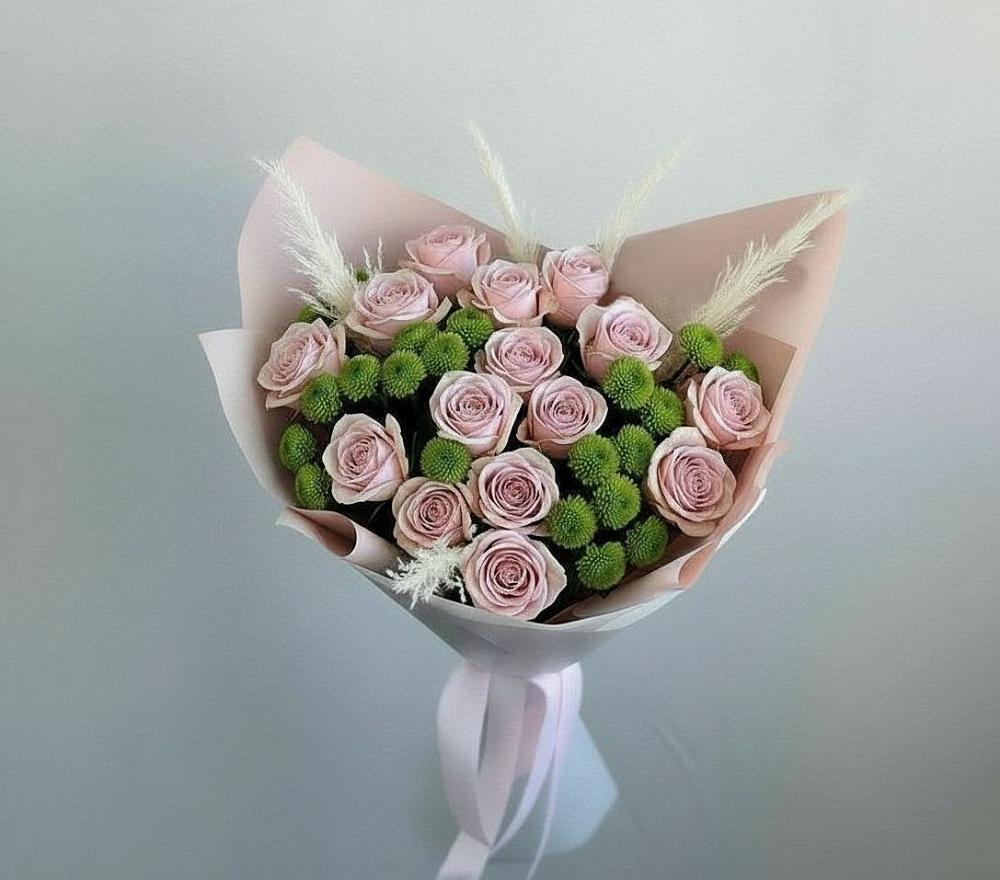 Букет доброе утро в Никеле Букет цветов из: Розы и Хризантемы в Никеле