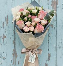 Букет нежный и розовый в Никеле Букет цветов из:  Розы в Никеле