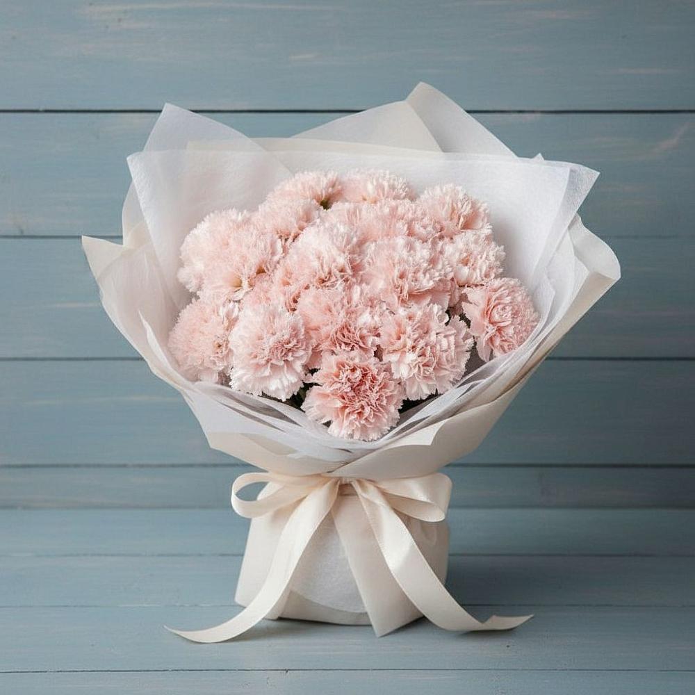 Букет розовые гвоздики в Никеле Букет цветов из: Гвоздики в Никеле