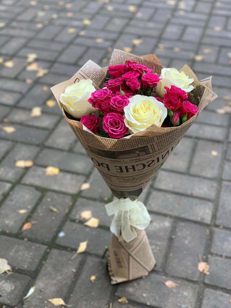 Букет цветов из: Розы в Никеле