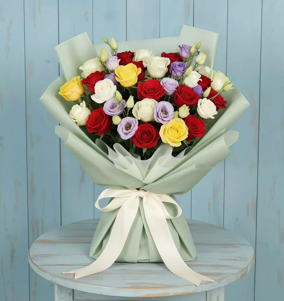 Букет цветов из: Розы в Никеле