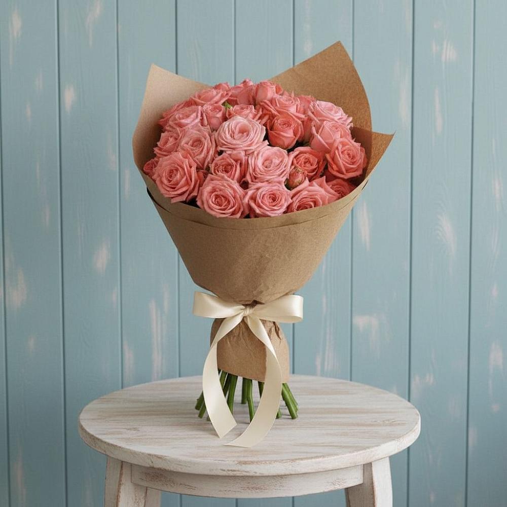 Букет пленительный в Никеле Букет цветов из: Розы в Никеле