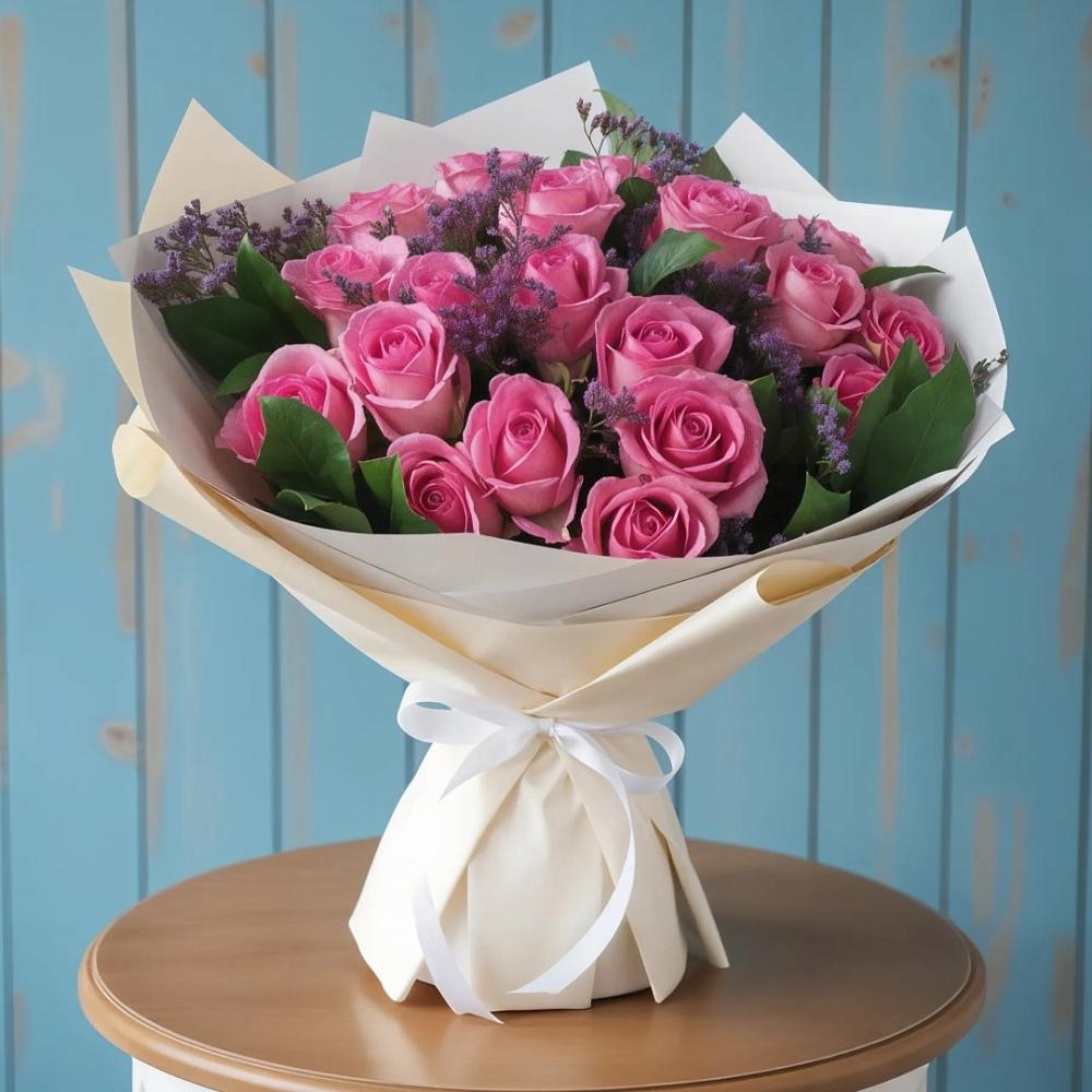 Букет цветов из: Розы в Никеле