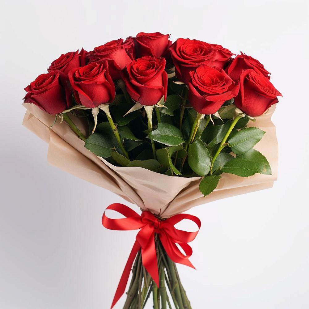 Букет 11 Красных роз Эдлесс Лав в Никеле